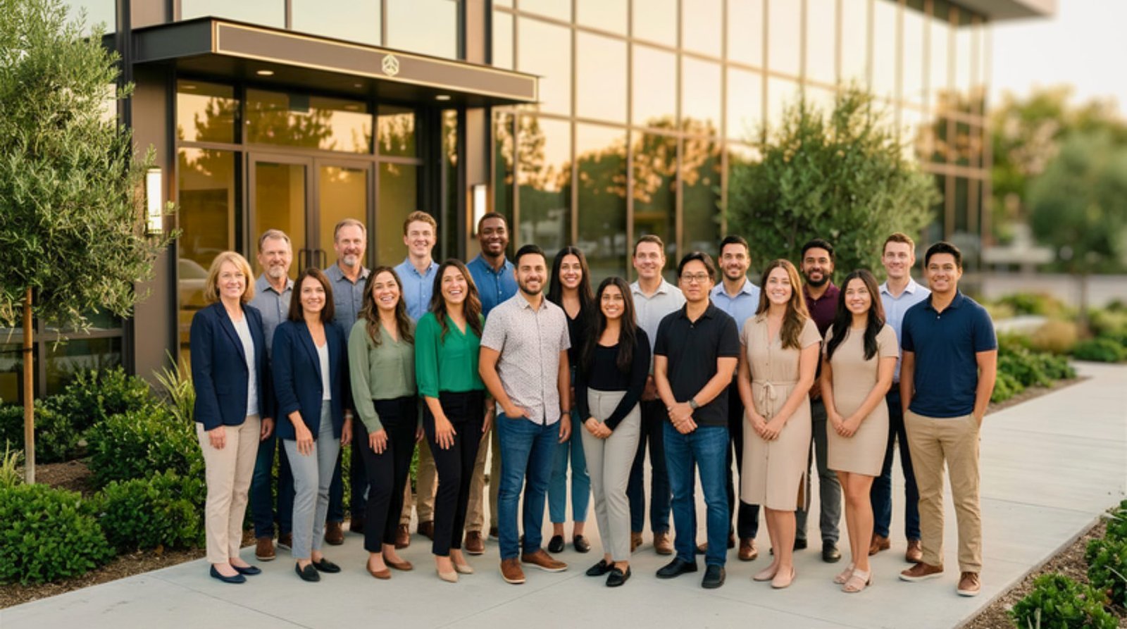 Our agency team gathered outside our Southern California office